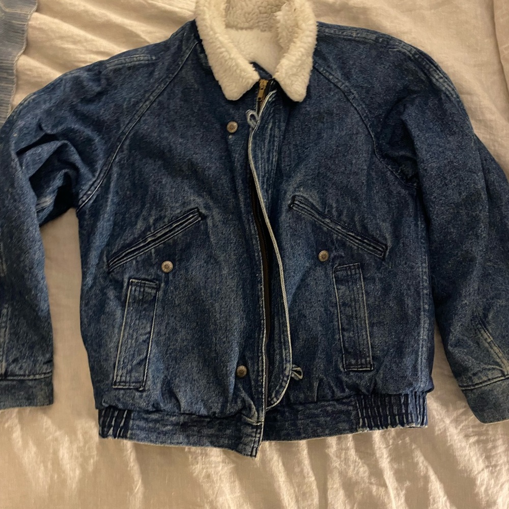 Levi’s vintage men’s fleece lined denim bomber jacket